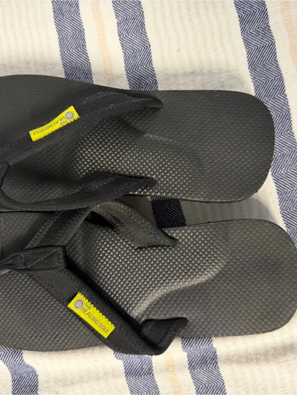 The Healing Sole Black Comfort Flip Flops Orthotic Sandals Women’s 9